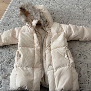 Zara ivory down girls jacket